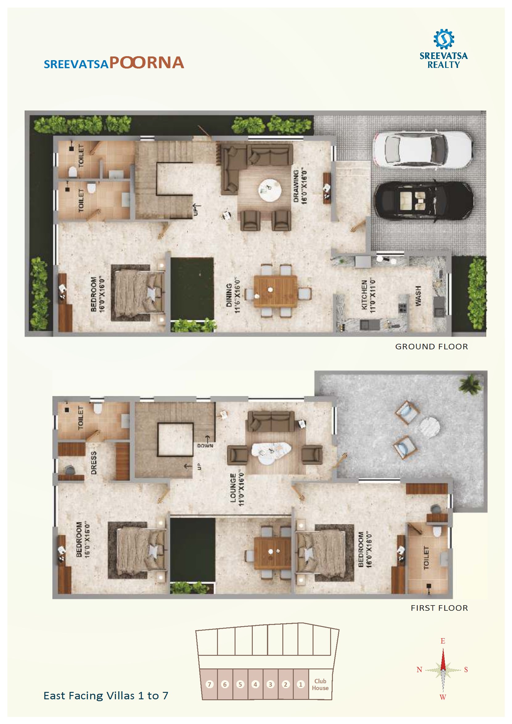 East Facing Villas 1 to 7